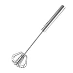 MiawPay Stainless Steel Whisks, Hand Push Whisk Blender Semi-Automatic Whisk Mixer Balloon Egg Milk Beater Milk Frother Rotating Push Whisk Mixer for Blending, Whisking, Beating & Stirring (12 inch)