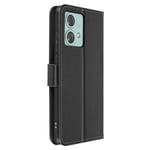 Case for Motorola Edge 40 Neo Wallet Clamshell Video Support Black