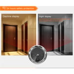 Electric Video Doorbell Camera 90 Degree Angle Digital Door Viewer Silver