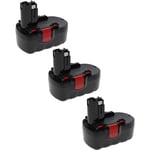 3x Batteries compatible avec Bosch psb 18 ve 2, psr 18 VE-2 outil électrique (3300 mAh, NiMH, 18 v) - Extensilo