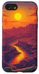 Coque pour iPhone SE (2020) / 7 / 8 Grand Canyon At Dawn Vintage Paysage graphique