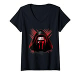 Star Wars The Force Awakens Kylo Ren Red Hue Portrait T-Shirt avec Col en V