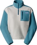 The North Face Women's Yumiori 1/4 Zip Fleece Jacket Algae Blue/White Dune/Midnight Petrol, XL