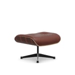 Vitra - Lounge Ottoman, Santos Palisander Polished/Sides black, Leather Cat. L40 Premium 93 - Skamler og taburetter - Charles & Ray Eames - Brun - Metall/Tre