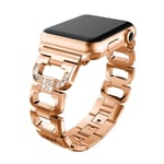 Rhinestone Metallarmband Apple Watch 42mm Rose Guld