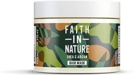 Faith In Nature Natural Shea and Argan Hair Mask, Nourishing, Vegan and Cruelty