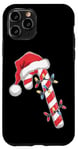 Coque pour iPhone 11 Pro Bonnet de Père Noël en forme de canne à sucre d'orge