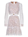 Mega Zebra Eyelet Dress White Michael Kors