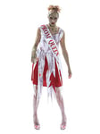 Bristol Novelty AC241 Halloween Prom Queen costume set | White and Red Horror, Womens, UK Size 10-14