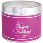 SHEARER CANDLES Rhubarb and Raspberry Long Lasting Large Tin Scented Candle