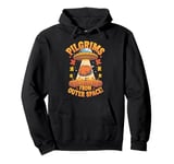 Pilgrims From Outer Space Turkey Thanksgiving Alien UFO UAP Pullover Hoodie