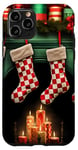 iPhone 11 Pro Christmas Stockings Hung by the Fireplace Case