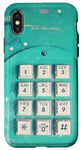 Coque pour iPhone X/XS Téléphone rétro années 80/90 Turquoise Old School Nostalgie