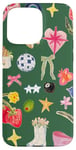 Coque pour iPhone 15 Pro Max Collage vert cowgirl Y2K avec nœud mignon et esthétique