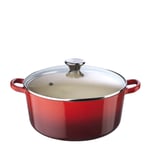 Le Creuset - Rund gryte m/glasslokk 4,2L cerise