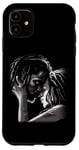 Coque pour iPhone 11 Couple noir avec dreads Saint-Valentin amour noir romance