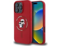 Karl Lagerfeld Klhmp16xscmkcrhr Iphone 16 Pro Max 6.9" Red/Red Hardcase Silicone Karl&Choupette Ring Magsafe