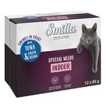 40 + 8 gratis! 85 g Smilla biter med grønnsaker - Indoor med tunfisk og grønne bønner