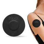 20 Packs Freestyle Libre 2 Sensor Cover Waterproof - Adhesive Patches for Freestyle Libre Sensor, Libre 2 Sensor Patches by YOUSHARES (Black)