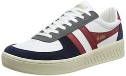 Gola Homme Grandslam Quadrant Sneaker, White/Navy/Deep Red/Ash, 41 EU