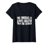 Womens The Comeback Is Always Greater Than The Setback __---- V-Neck T-Shirt