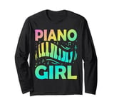 Music Lover Keyboard Pianist Funny Piano Girl Musician Gifts Long Sleeve T-Shirt