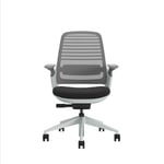 Chaise de bureau ergonomique Steelcase Series 1 Blanc et Gris