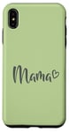 Coque pour iPhone XS Max Gris Feuille Cœur Vert Maman