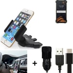 For Doogee S88 Pro + CHARGER Mount holder for Car radio cd bracket