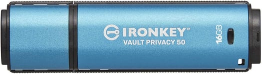 IronKey Vault Privacy 50 Certifié FIPS 197 et clé USB chiffrée XTS-AES 256 bits pour la protection des données - IKVP50-16GB