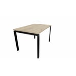 Bureau individuel profondeur 80 cm Producteo Noir CONNECT : bureau P80/obturateurs prépercés D200x80/cpl chêne brunswick/cpi noir