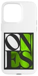 Coque pour iPhone 15 Pro Max Graphique vert et blanc « One of Them Ones »