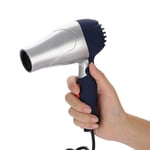 Lightweight Foldable Mini Hair Dryer Adjust Blow Dryer EU Plug 220V Silver SLS