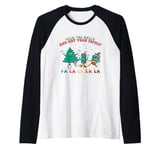 Deck The Halls And Not Your Family Funny Merry Christmas Raglan Baseball Tee