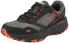 Skechers Men's GO Run Trail Altitude 2.0 Trainers, Black and Orange Leather/Textile, 9 UK