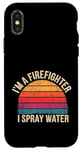 Coque pour iPhone X/XS I'm A Firefighter I Spray Water Sauvetage Humour |--