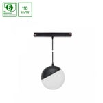 System Shift Globe P - pendlat Sphere Skinna Ljus 100mm (850mm Kabel), 5W, 165°, Svart, 2 Kretsar