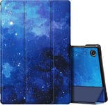 Coque Pour Samsung Galaxy Tab A8 10.5 Pouces 2021 (Smx200 / X205 / X207) Étui Fin Léger Piable Housse Arrière Rigide Cover Veille/Réveil Auto, Ciel Étoilé