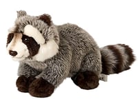 Uni-Toys - Raton Laveur, Assis - 23 cm (Longueur) - Peluche, Doudou, Blanc/Marron