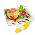 Melissa & Doug Fruits À Couper En Bois | Jeux de rôles | Jouet alimentaire en bois pour enfants | 3+ | Cadeau pour garçon ou fille, Bleu