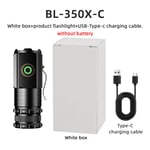 no battery-M Focus fixe Mini lampe de poche LED EDC avec indicateur d'alimentation, lampe porte-clés super lumineuse, torche aste USB, lanterne de camping, injuste, 2000lm ""Nipseyteko