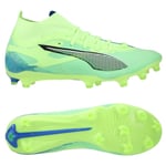 PUMA Ultra 5 Match + FG/AG Lights Out - Fizzy Apple/Vit/Blå Dam, storlek 35½