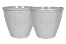 Plant Avenue Plastic Plant Pot, Grey, Medium