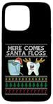 Coque pour iPhone 15 Pro Max Here Comes Santa Floss Dental Surgeon Christmas Dentist