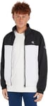 Calvin Klein Jeans Blouson Homme Padded Harrington Chaud, Multicolore (Bright White / Ck Black), XXS