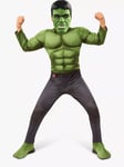 Marvel Kids' Deluxe Hulk Costume, Green/Multi, 3-4 years