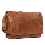 STILORD 'Elias' Sacoche Homme Cuir Vintage Sac Bandoulière Homme Design Sac en Cuir Ordinateur Portable 15,6 Pouces Besace en Cuir, Couleur:maraska - Marron