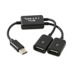 Smartphone/Tablet Male Type-C USB OTG Cable Hub Adapter USB HUB USB Splitter