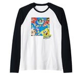 The SpongeBob SquarePants Movie Crew Cheering Poster Raglan Baseball Tee