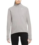 NIKE Therma-FIT Women's Running Top with Half Zip, Lt Iron Or/Reflective Silver, XS